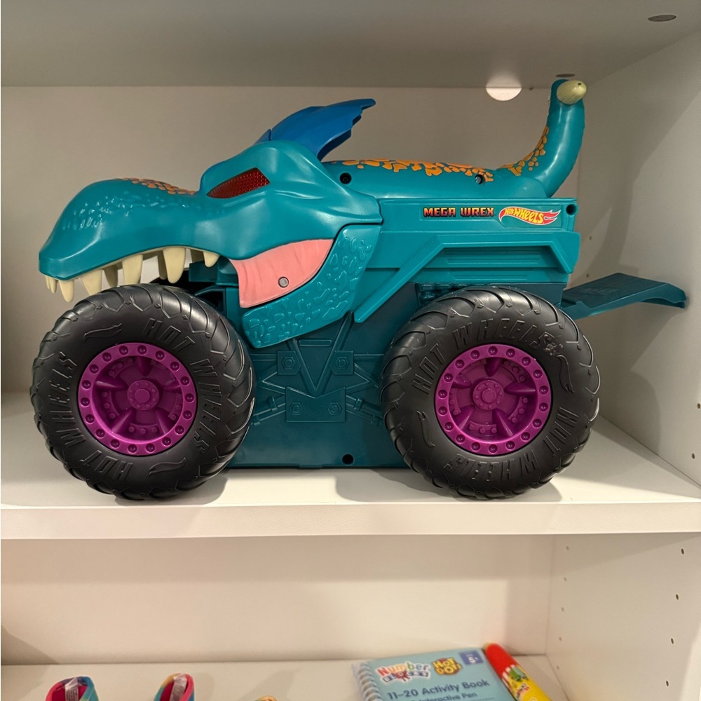 Dinosaur Monster Truck Toy - Teal and Purple